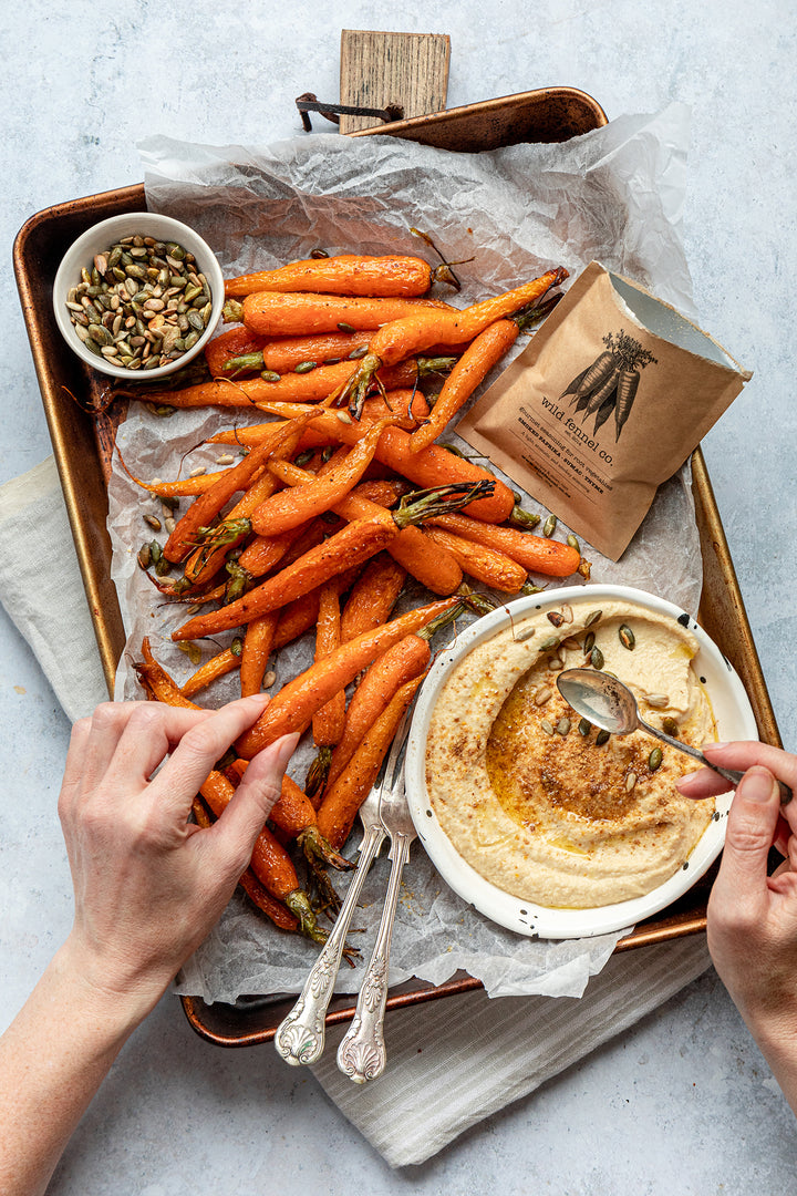 Wild Fennel Carrots & Hummus